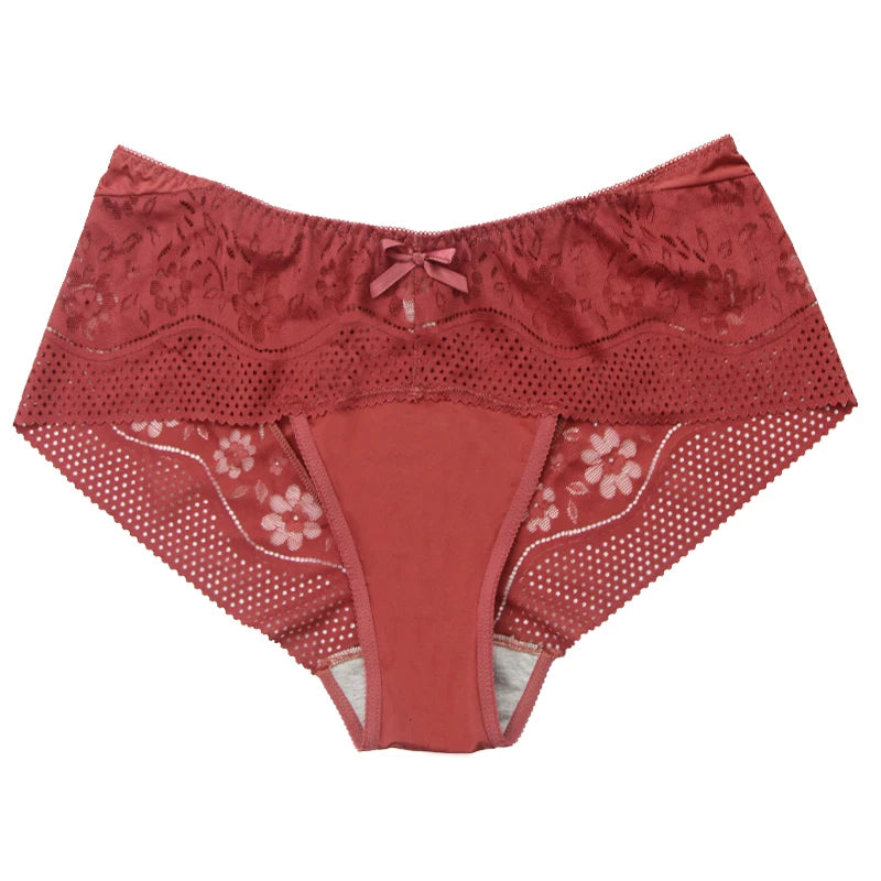 DaiNaFang New Plus Size Underwear Women Sexy Transparent Lace Modal Cotton Panties High Waist Large Lingerie