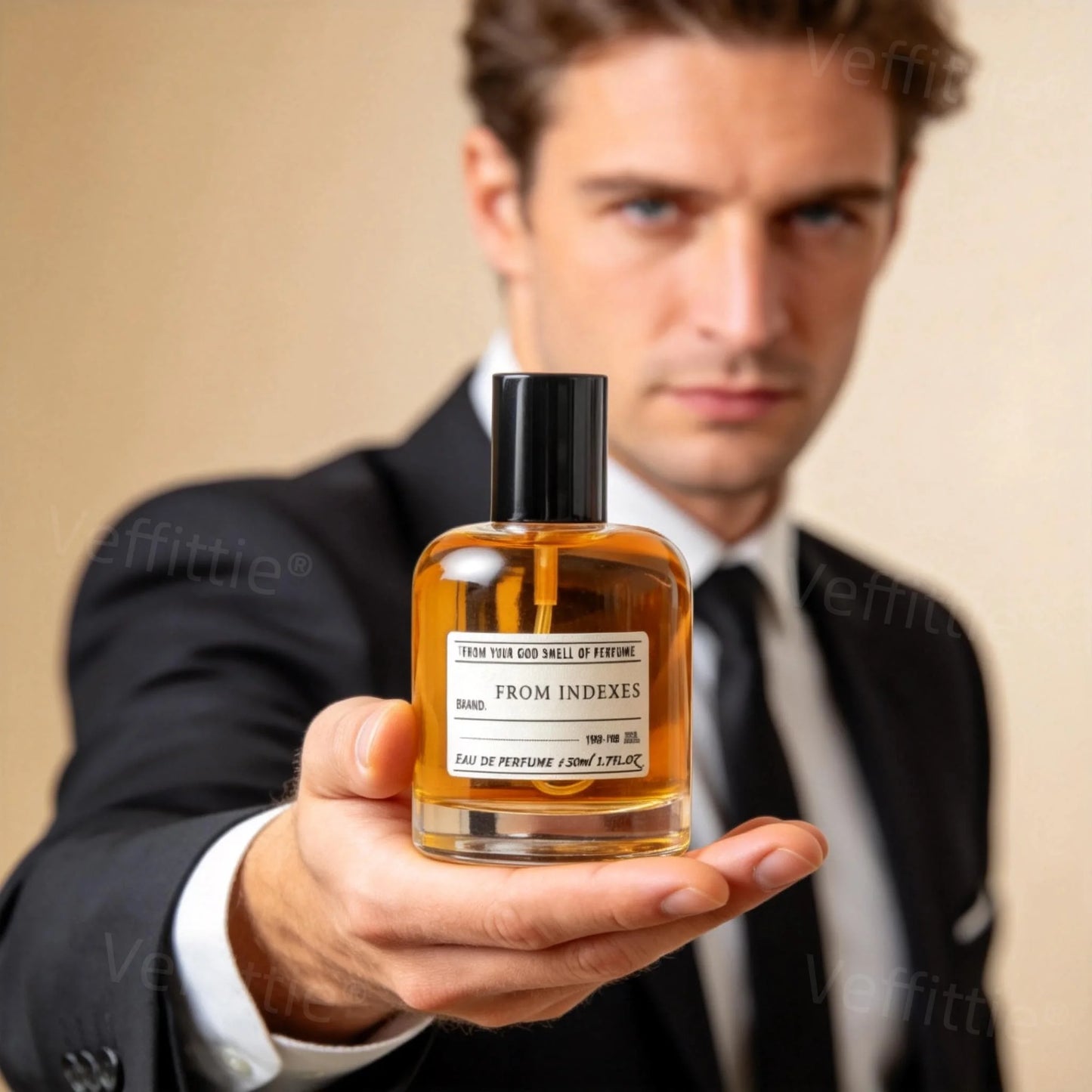 Executive Spicy Wood Eau De Parfum 1.7oz, Woody Citrus Blend Amber Bottle, Office Formal Aroma, Professional Wear, All Day Fresh