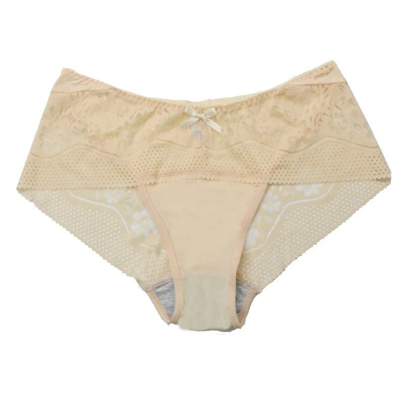 DaiNaFang New Plus Size Underwear Women Sexy Transparent Lace Modal Cotton Panties High Waist Large Lingerie