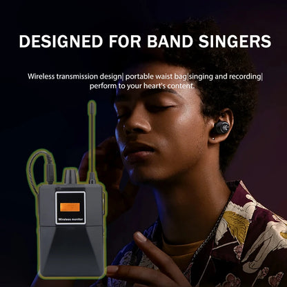 Professional Grade Stage Wireless In Ear Monitoring System With UHF mono mono Frequency,For Stage/Band/Drummer/Small Concert ﻿