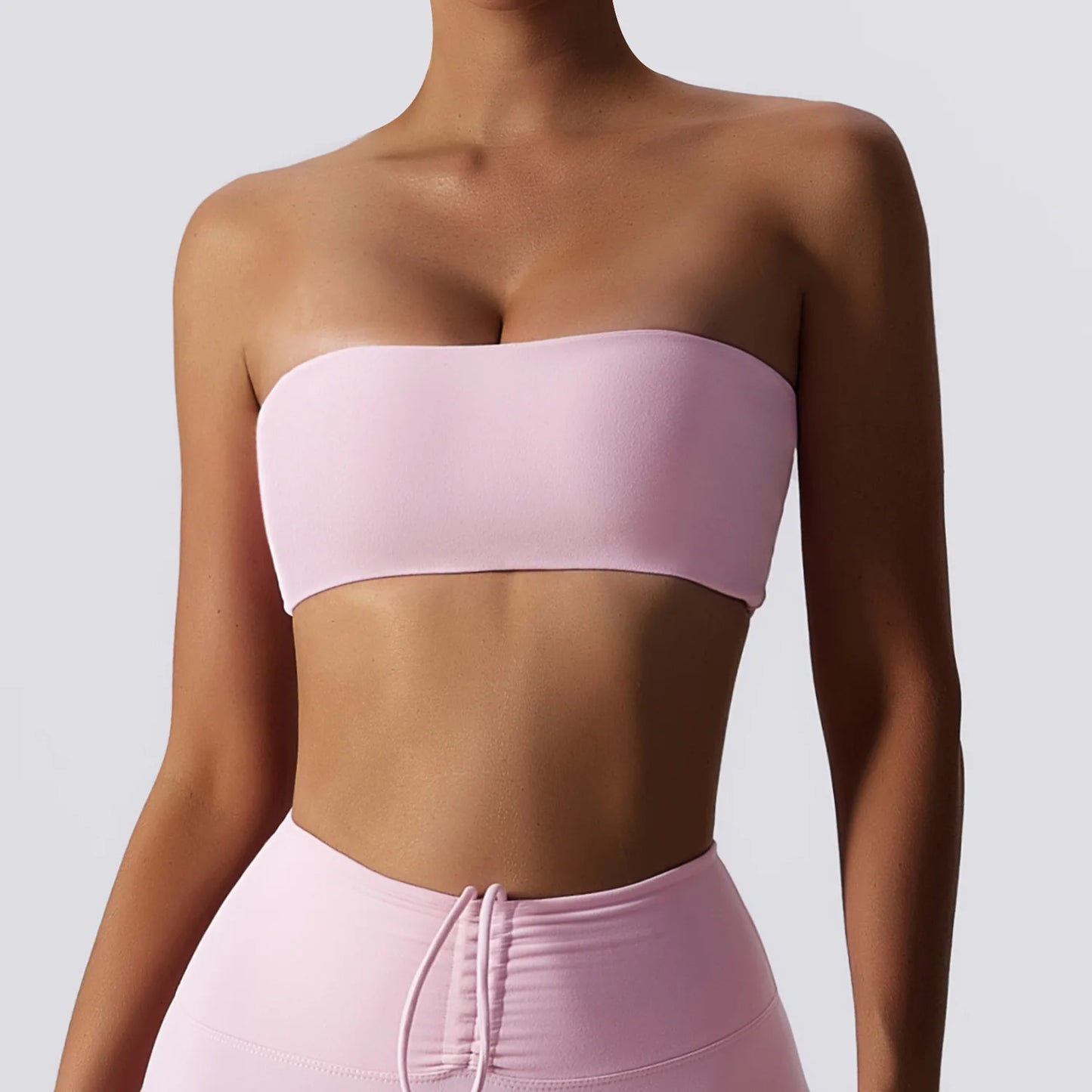 Strapless Sports Bra Gym Crop Top Women Quick-Drying Yoga Clothes Women Tube Bra Fitness Chest Wrap Underwear Workout Bra Female