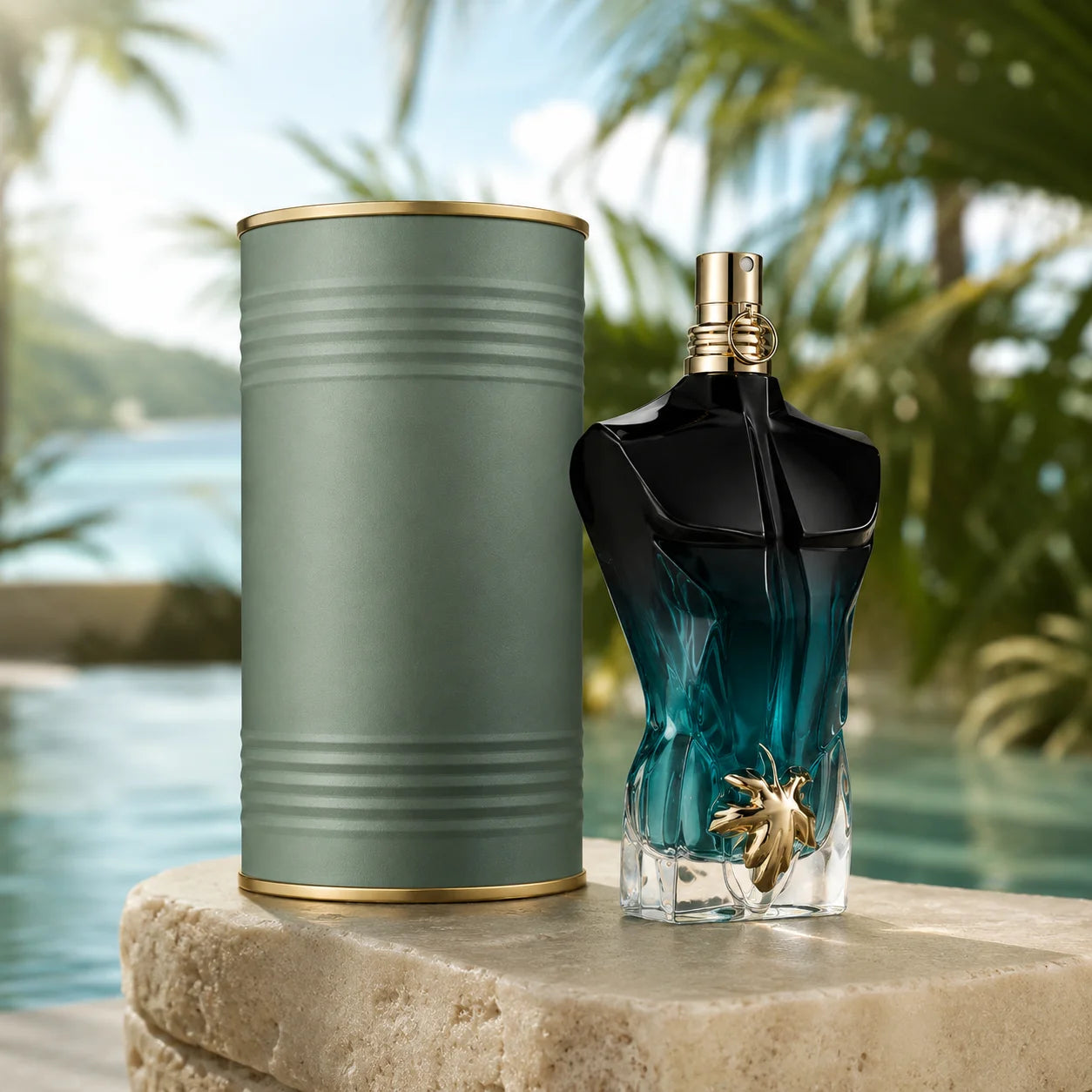 Premium Luxury Black Blue Torso Men Perfume 100ml 3.4oz CologneSpray Fresh Aquatic Scent Masculine LongLasting Metal Tin Gift Box