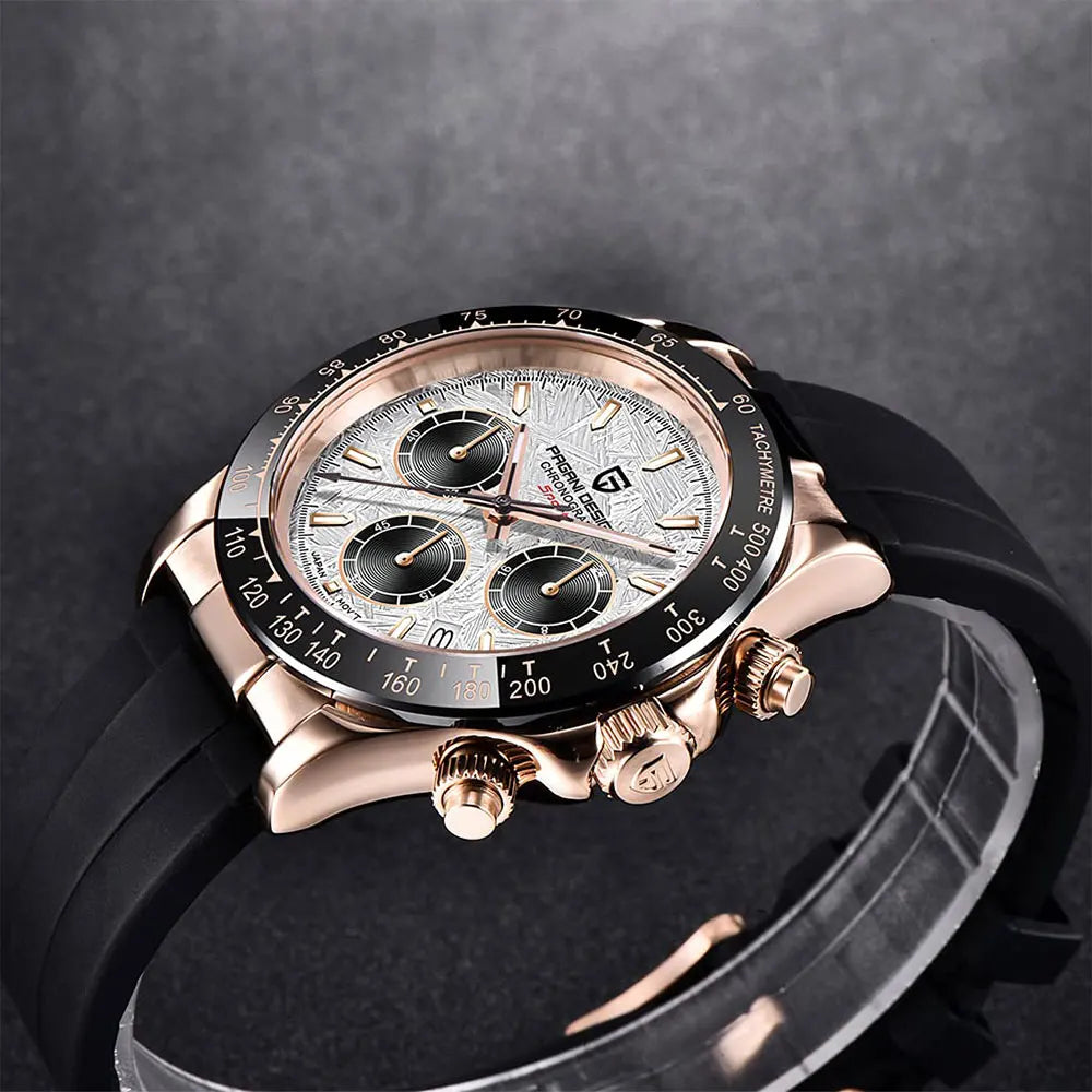 PAGANI DESIGN New VK63 Quartz Watch 40mm Men Wristwatch Chronograph Stainless Steel Waterproof Clock Top Brand Gift Watches Man
