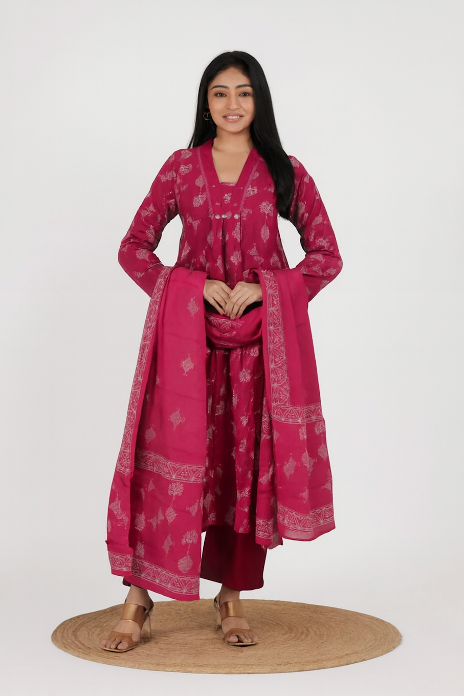 Women Daily Wear Kurti Pant Set