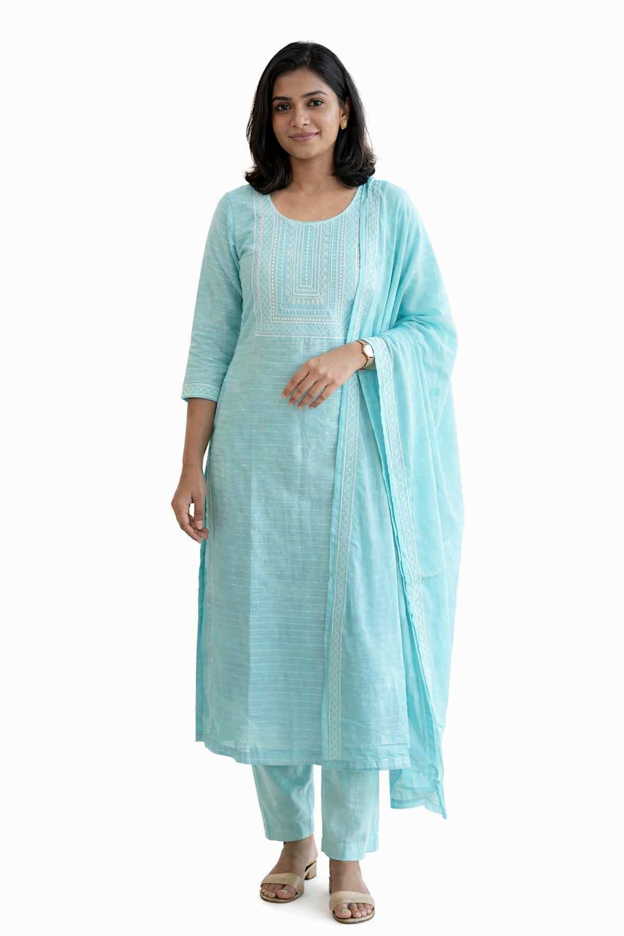Women Ethnic Kurti Set with Dupatta