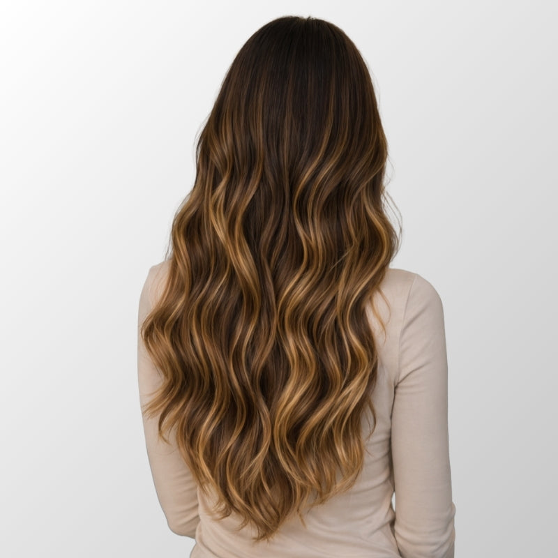 Dark Brown Balayage (2/2+6) Classic Clip-In Hair Extensions