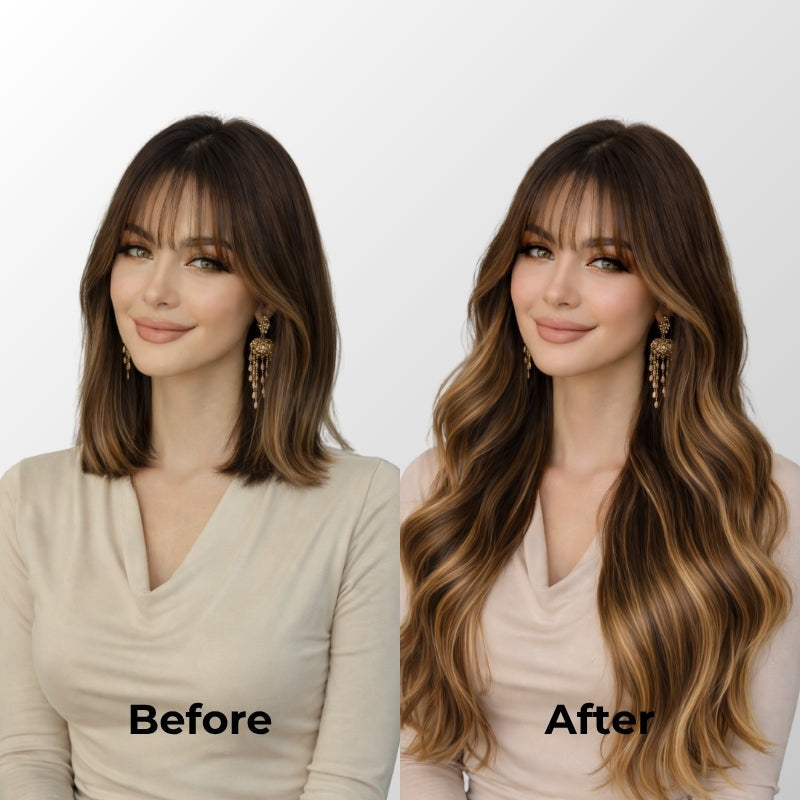 Dark Brown Balayage (2/2+6) Classic Clip-In Hair Extensions
