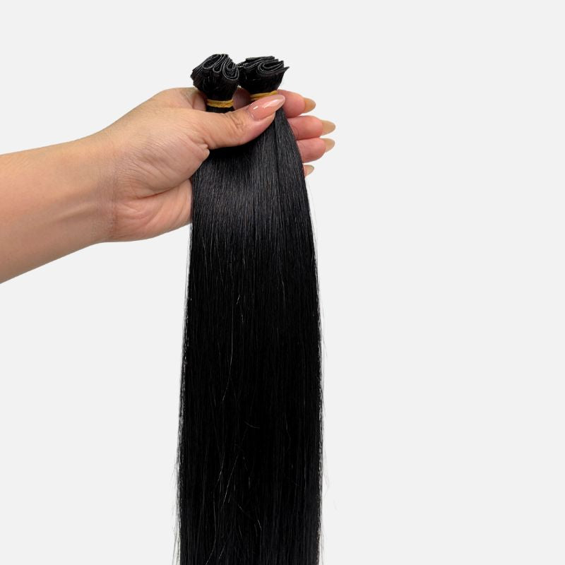 Jet Black (1) Genius Weft Hair Extensions (50g - 100g)
